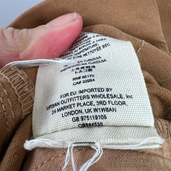 Free People Paperbag Waist Pants Size 0 High Rise Pleated Work Academia Brown - Picture 10 of 10